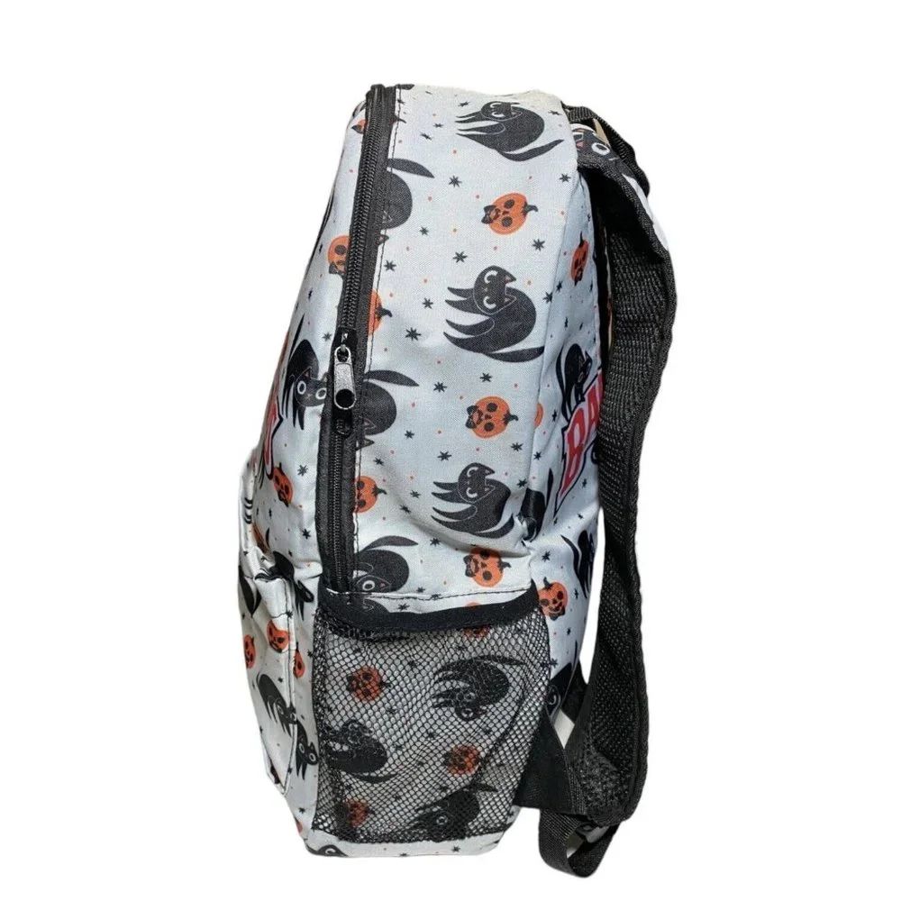 Backwoods Halloween Backpack Bag Black‎ Cat Pumpkin Jack O Lantern Bookbag